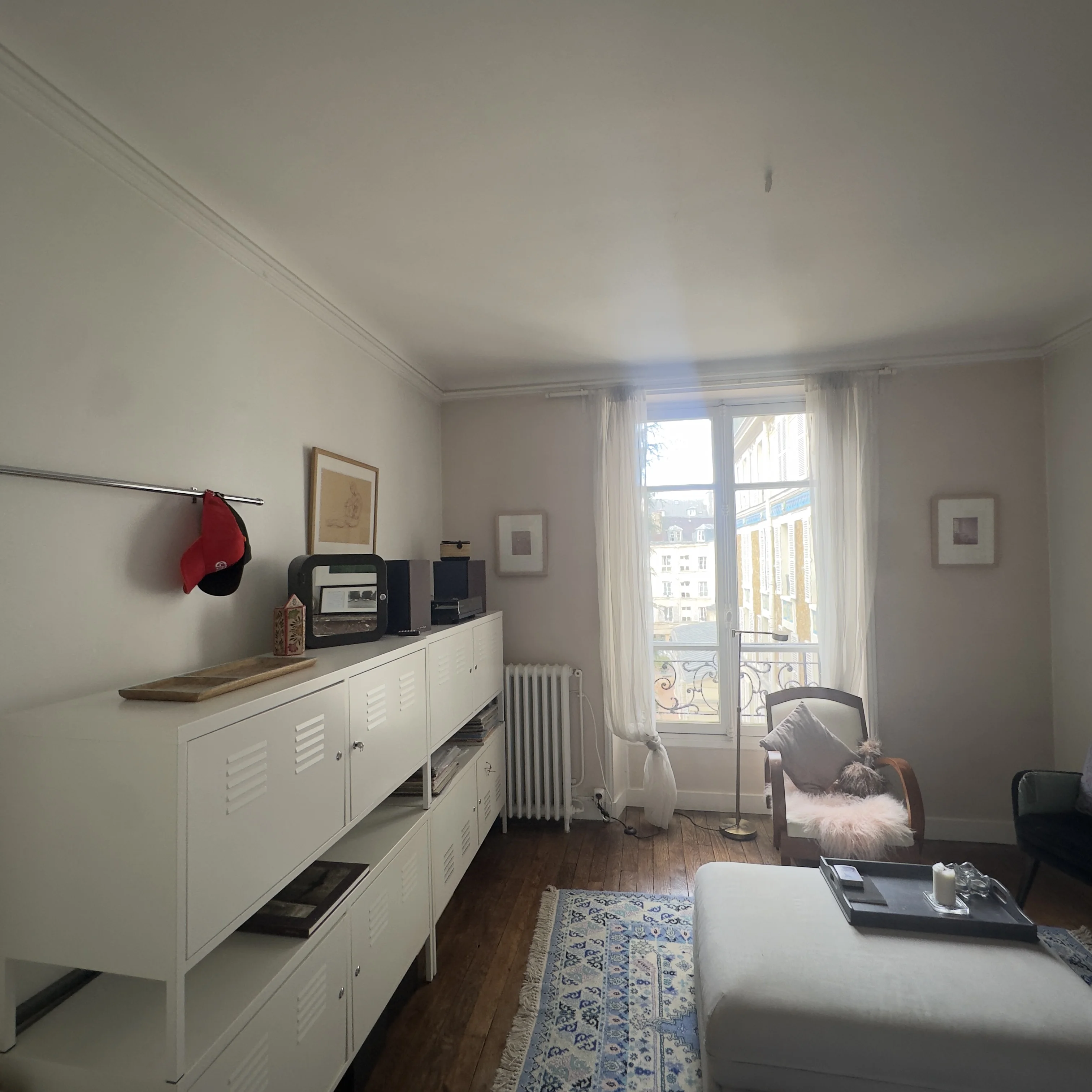 Living room with Parisian view